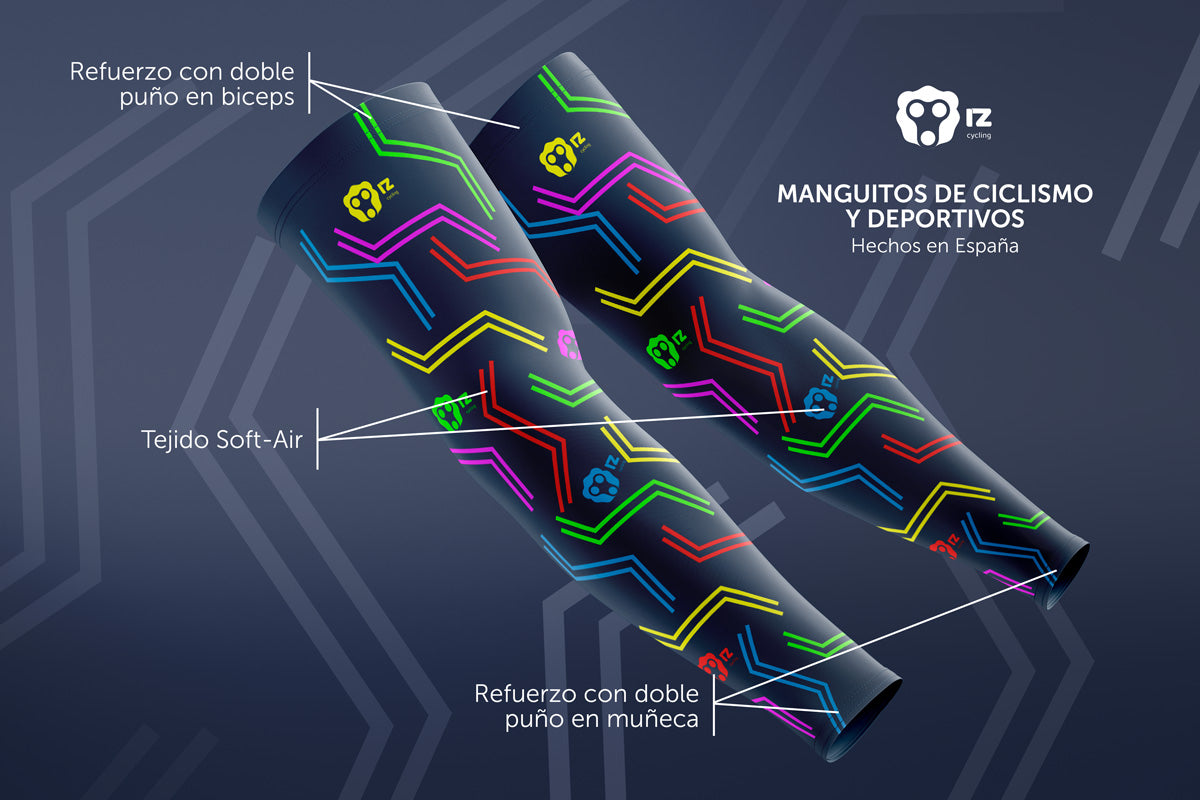 Estructura de manguitos de ciclismo y deportivos