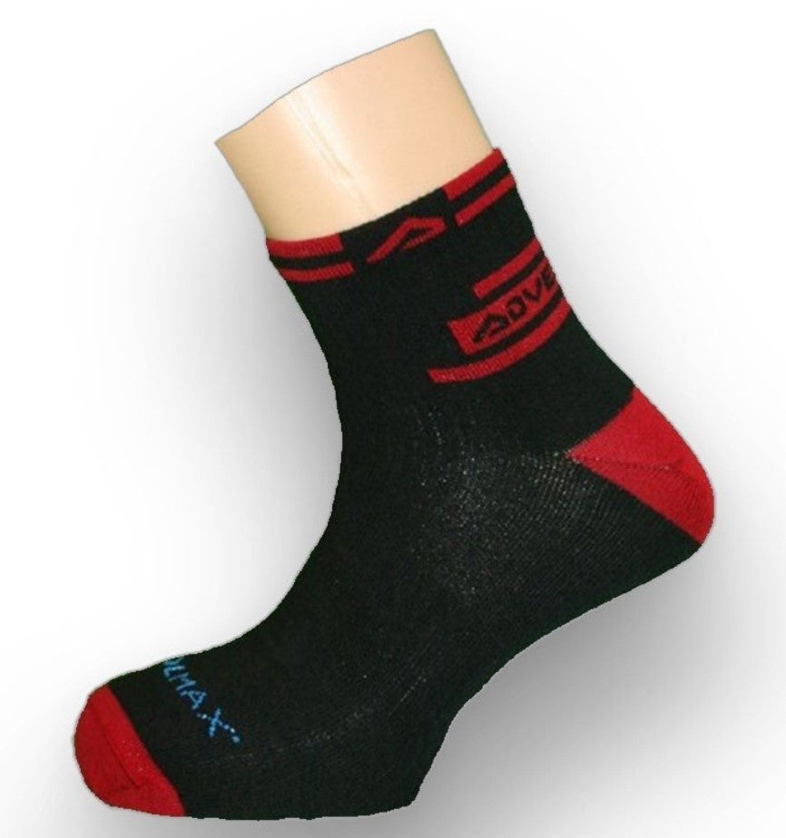 Calcetín técnico Adventure 15CM Negro Rojo.