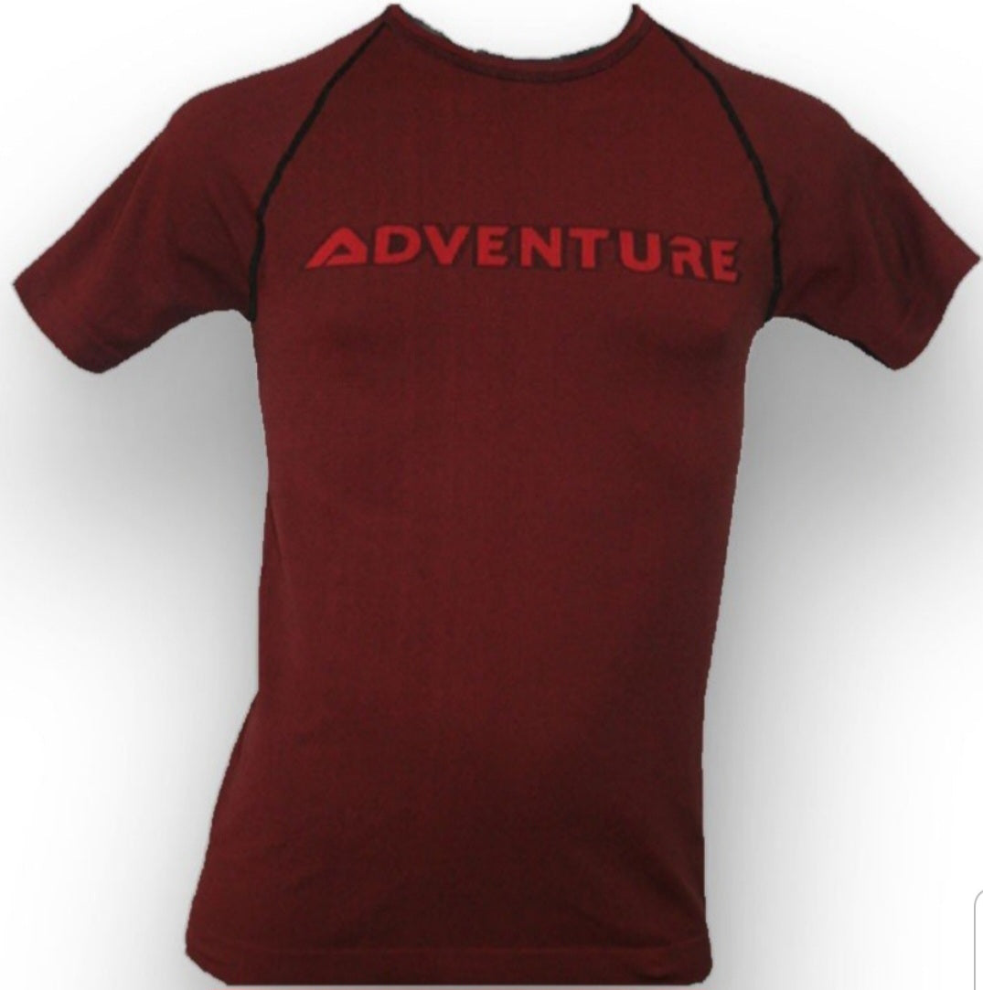 Camiseta Técnica Adventure Trailrunning M/C Ref.8330 MICROAGUJERO ROJO